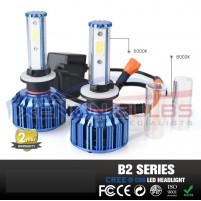 B2 Series COB CREE LED Headlight Conversion Kit H7 60W 6k 8k White..